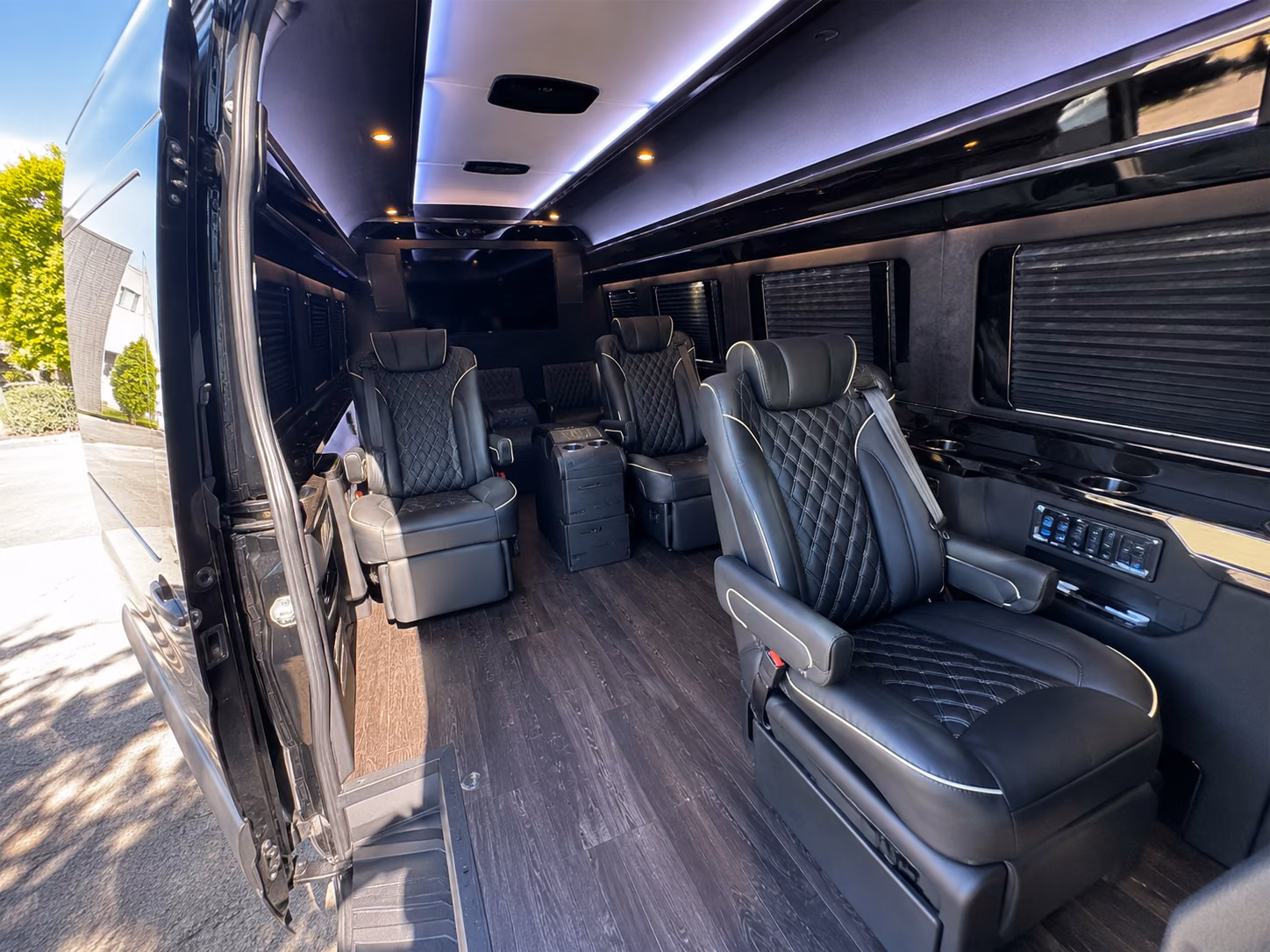sprinter van with driver inside